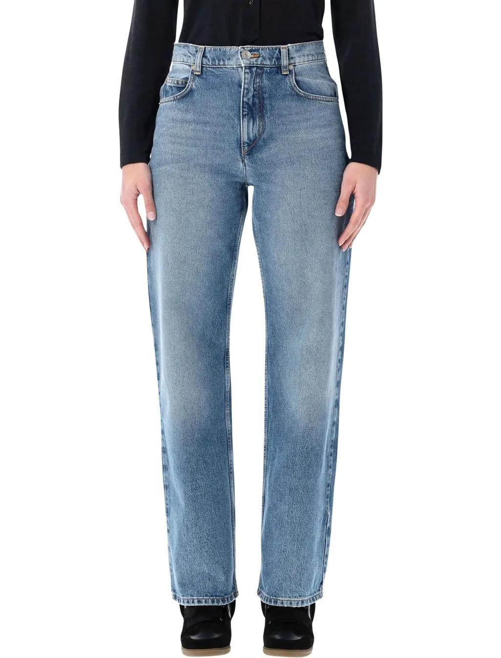 High-Rise Straight Leg Jeans