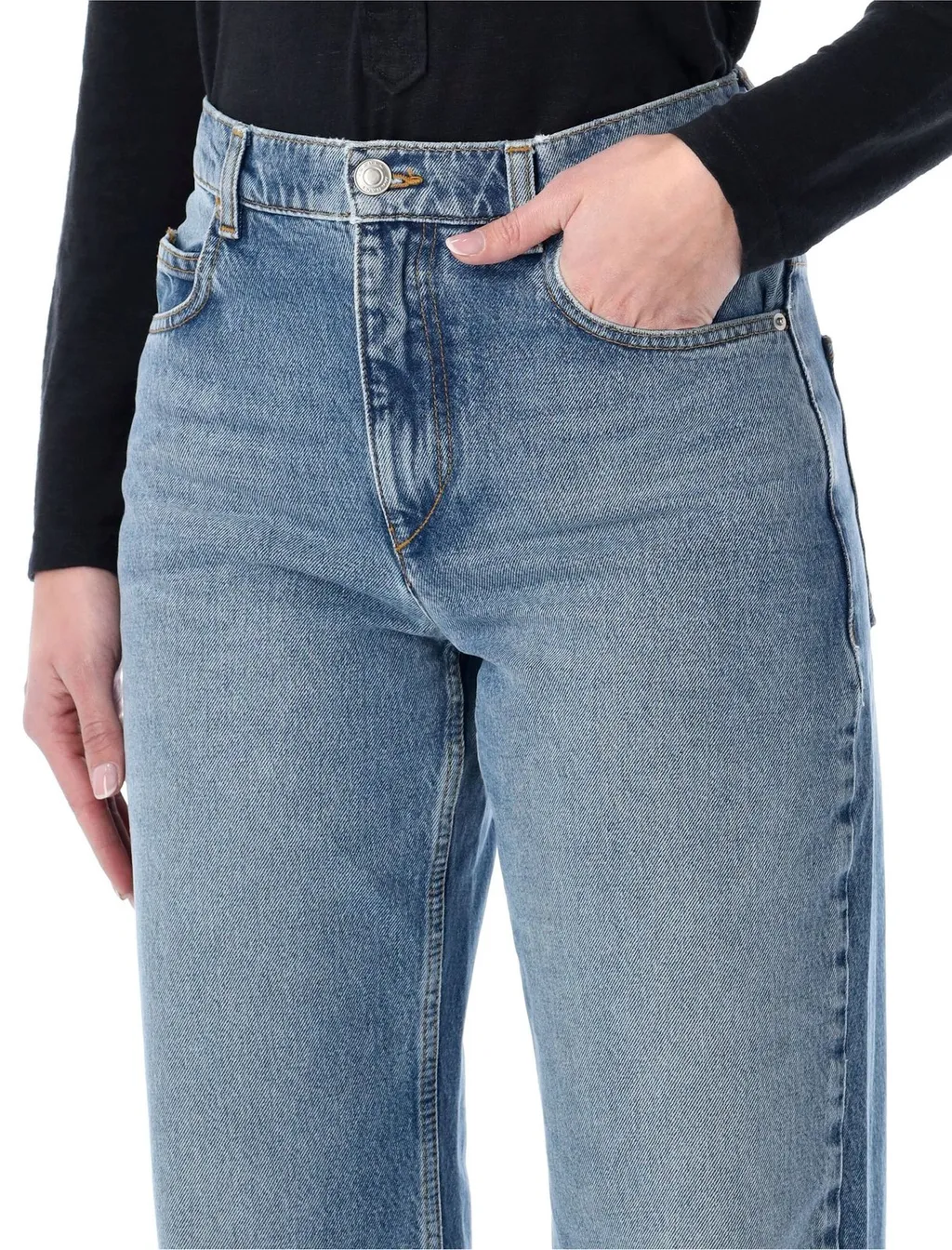 High-Rise Straight Leg Jeans