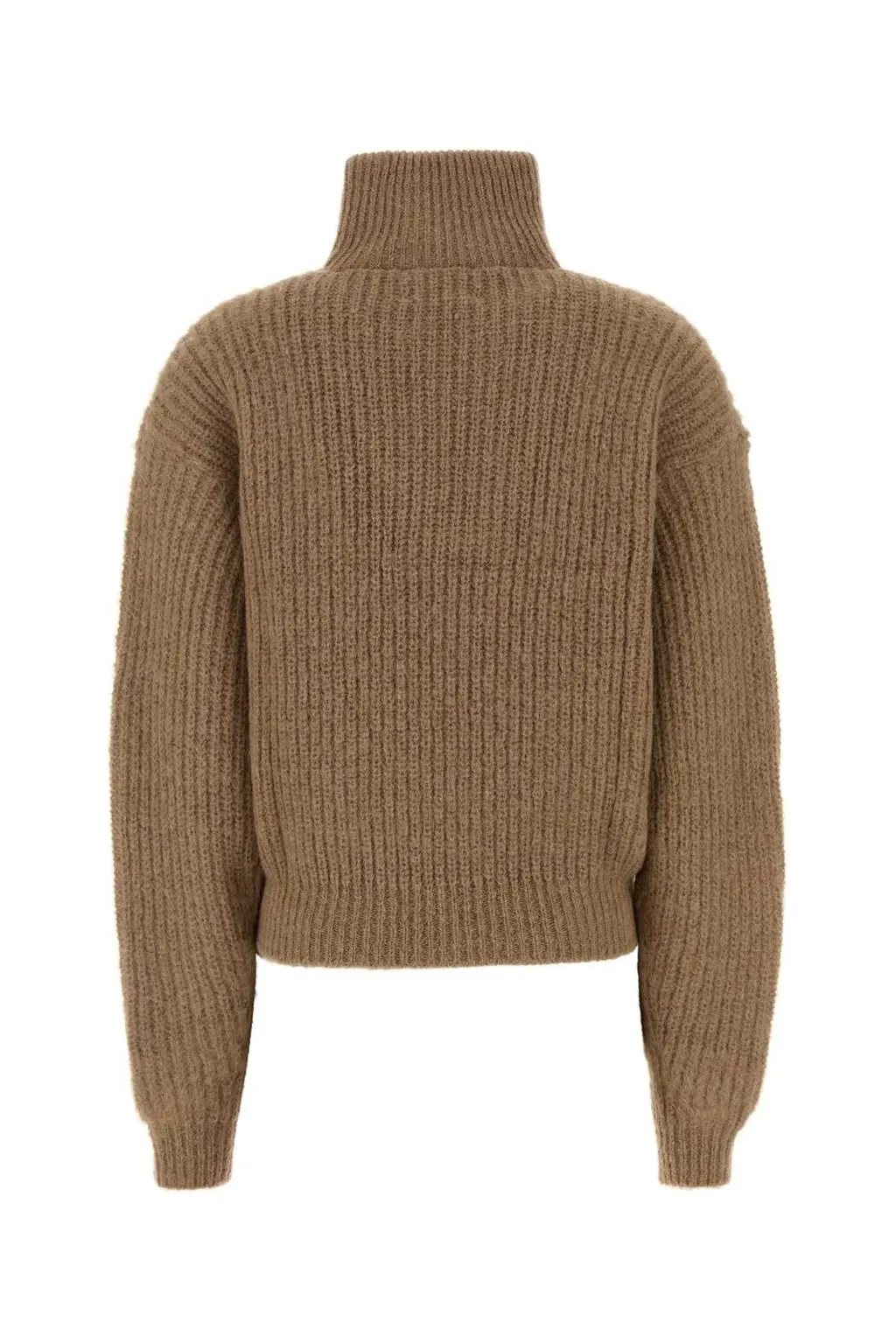 Ribbed Knit Half-Zip Sweater