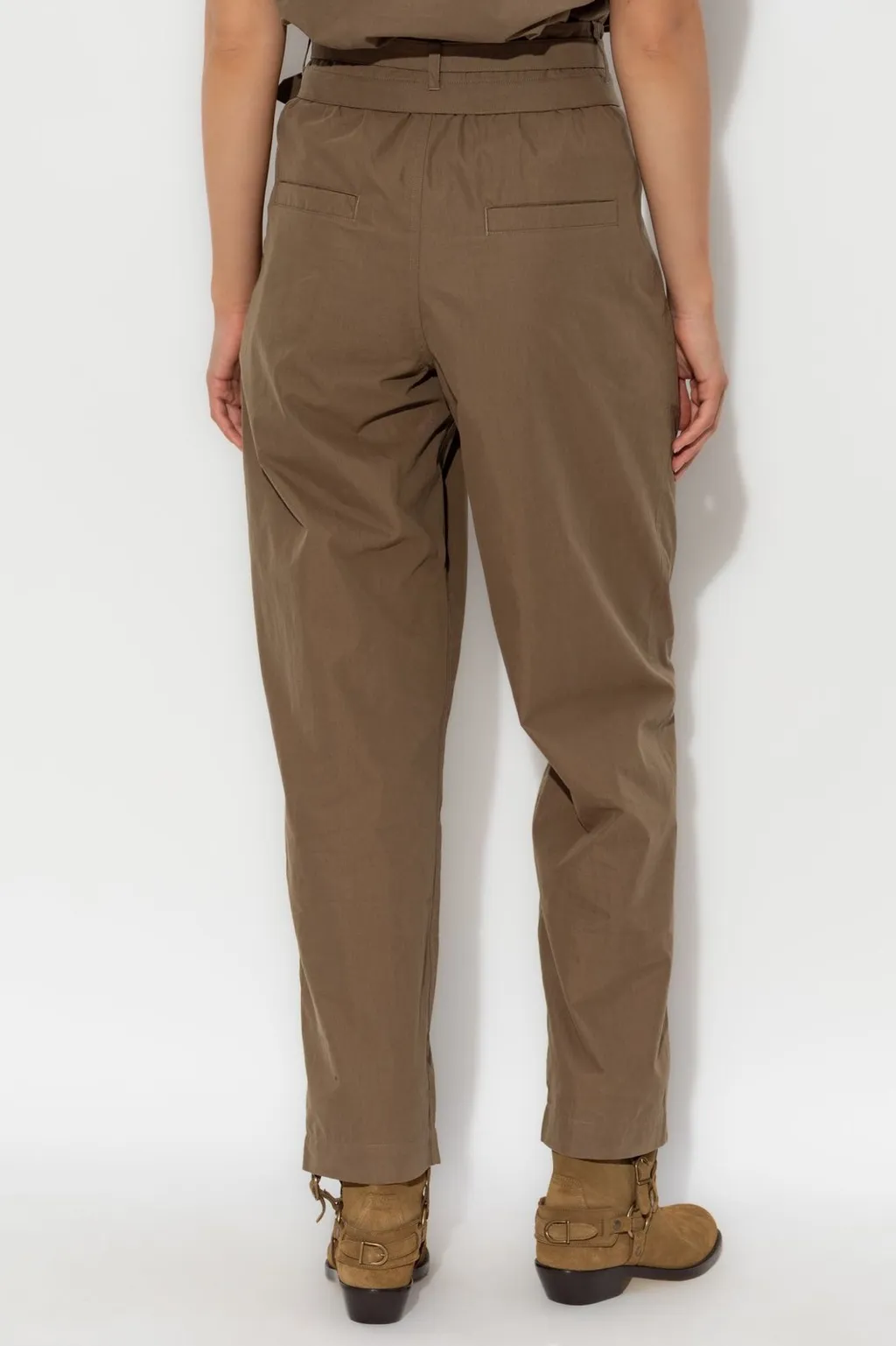 High-Waisted Pleated Trousers