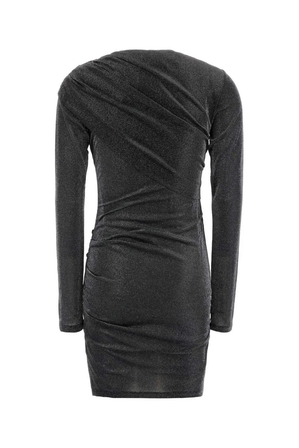 Ruched Metallic Mini Dress