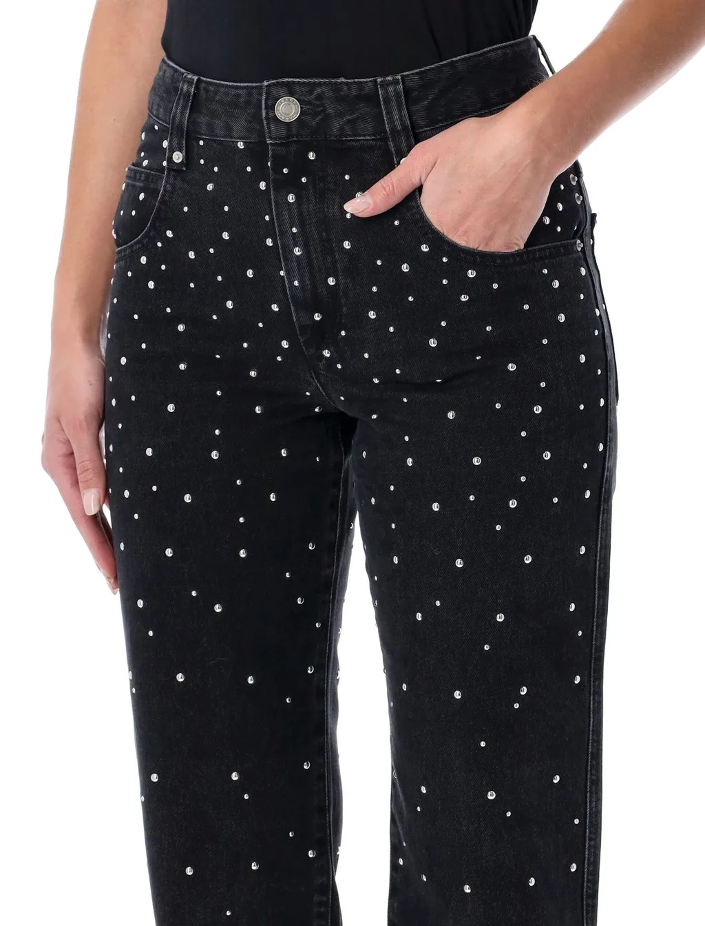 Embellished Straight-Leg Jeans
