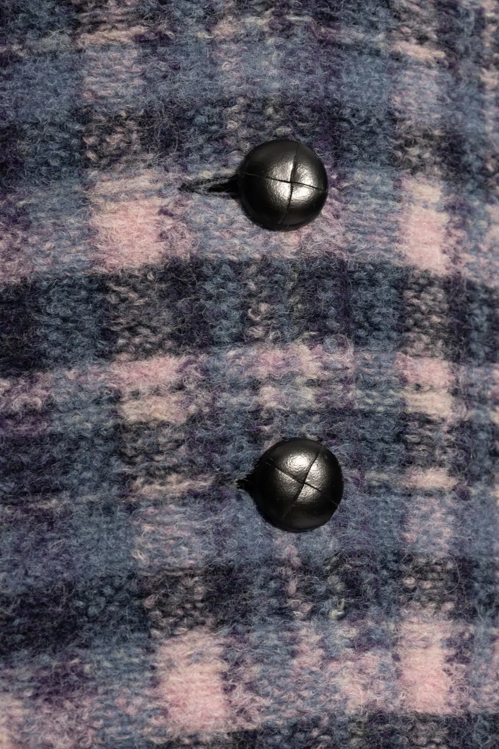 Plaid Wool Blend Coat