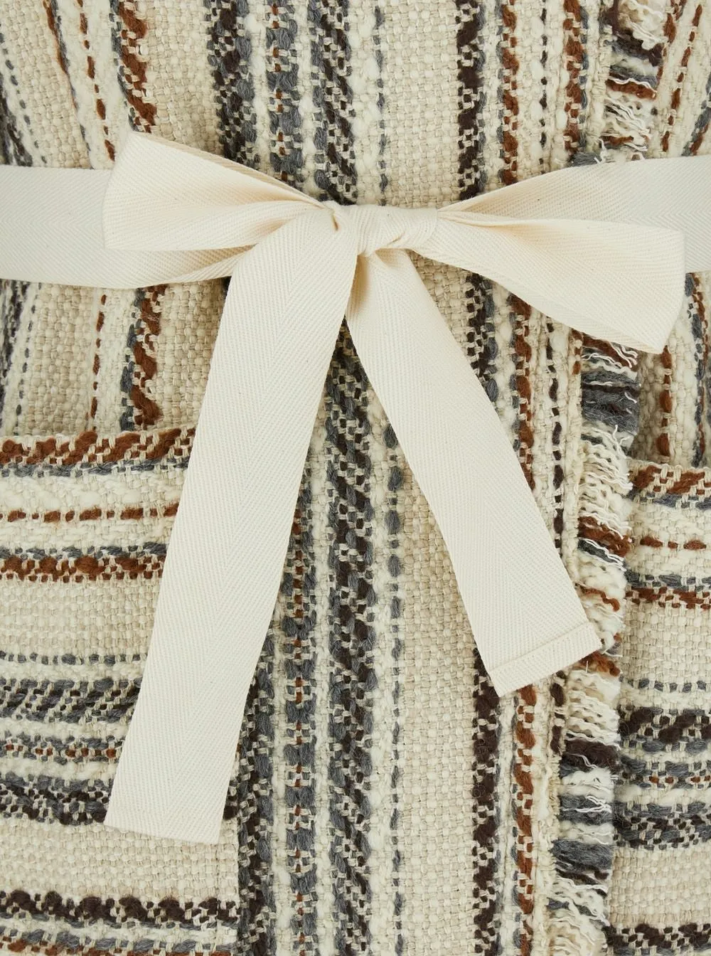 Striped Jacket With Belt