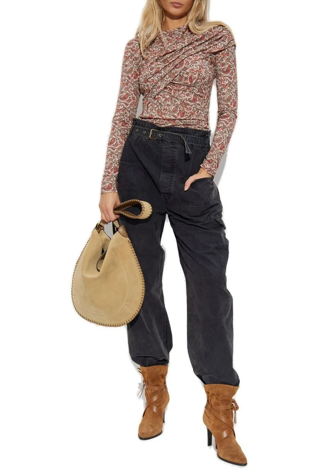Long-Sleeved Ruched Top