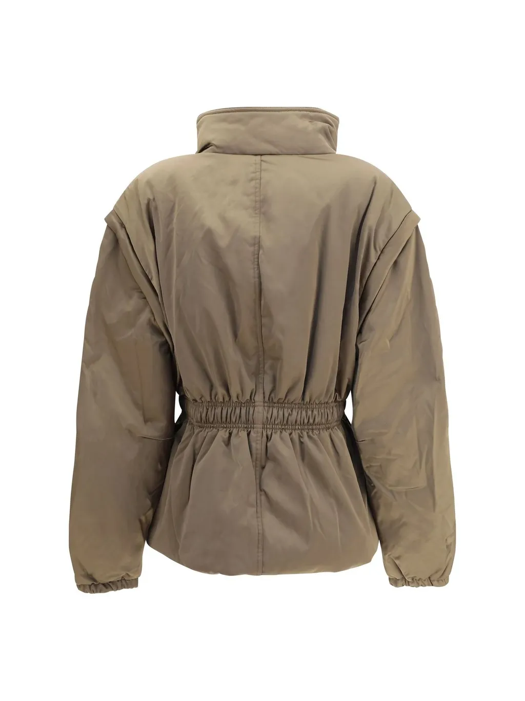 Puffer Jacket With Drawstring Waist