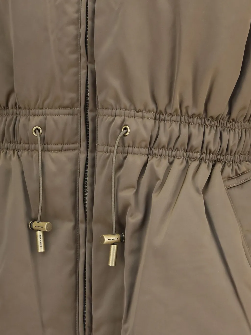 Puffer Jacket With Drawstring Waist