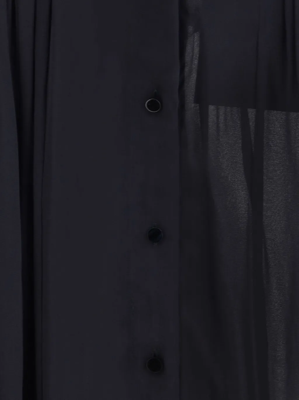 Sheer Blouse With Smocked Yoke