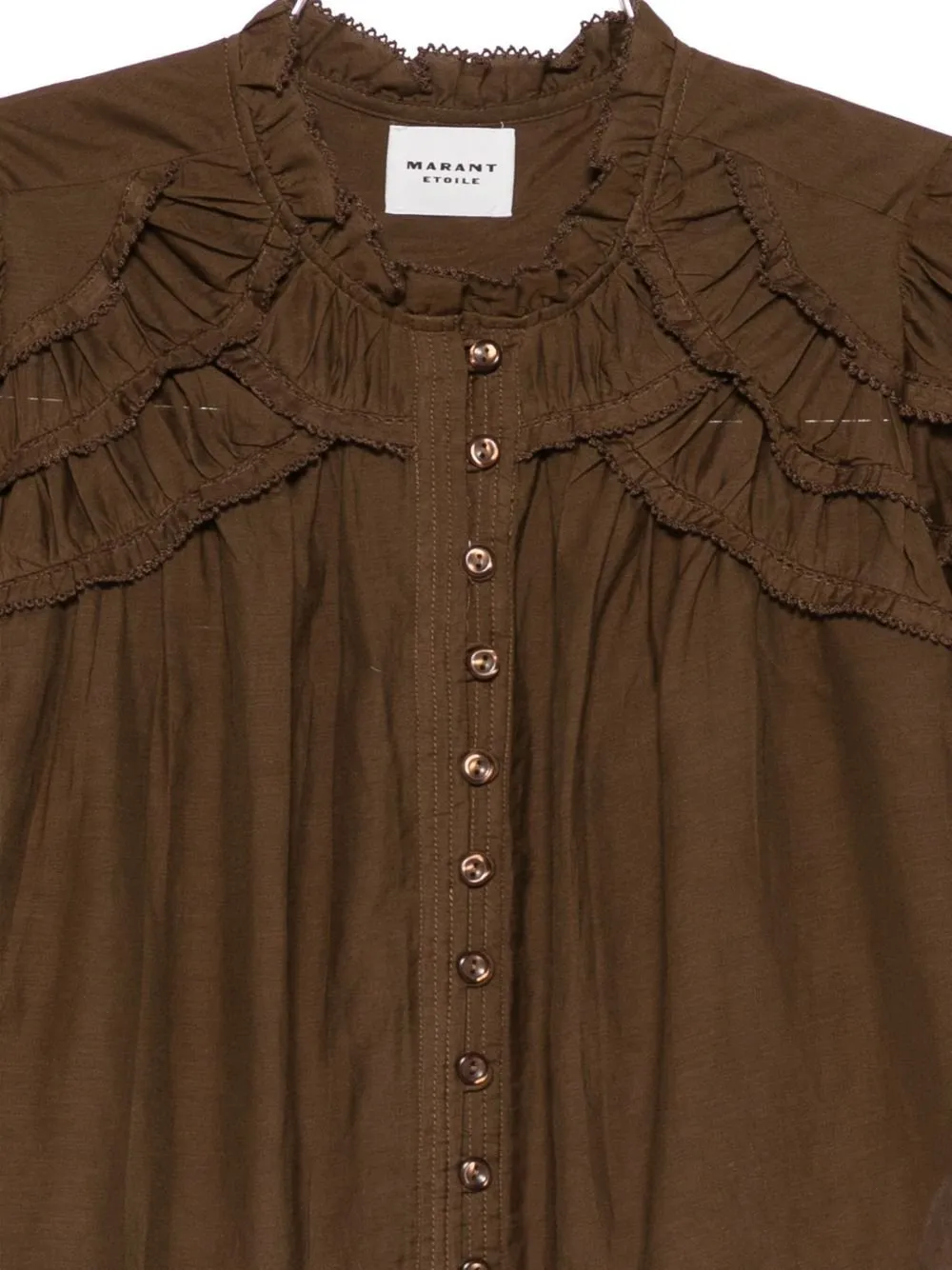 Ruffled High Neck Blouse