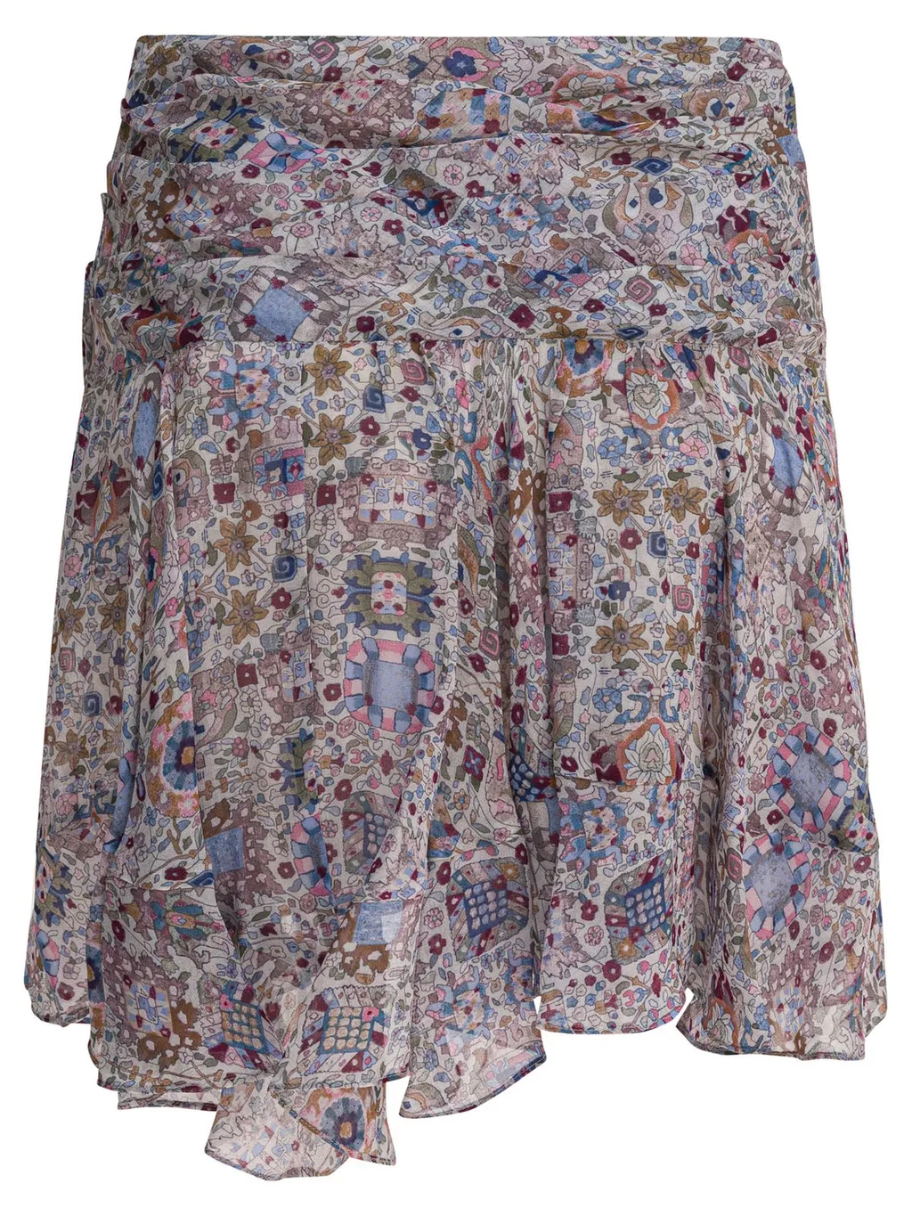 Floral Print Asymmetrical Skirt