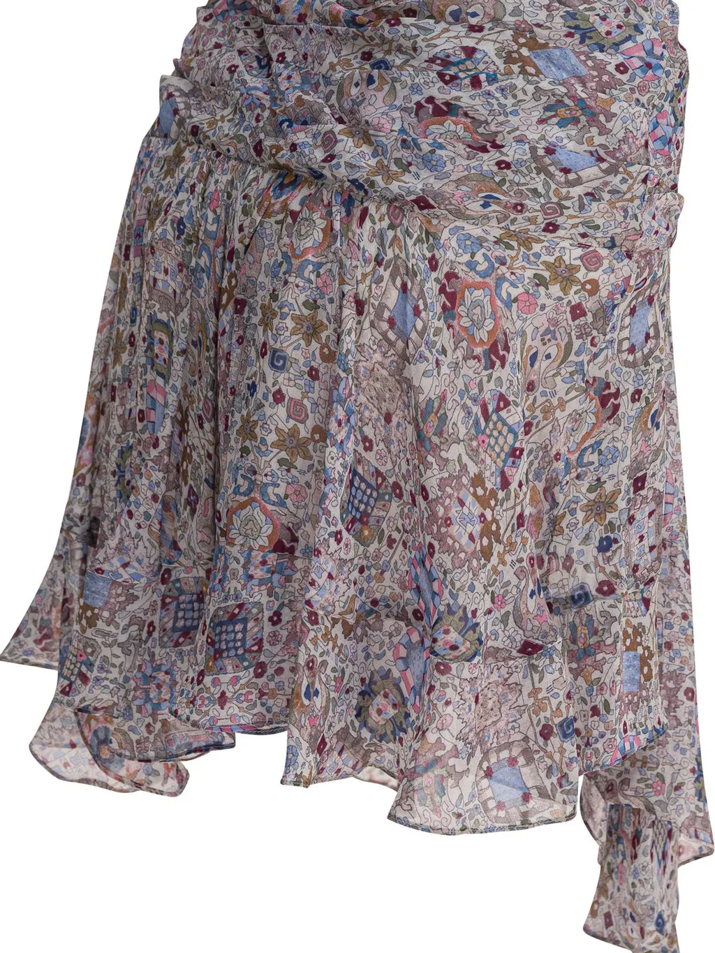 Floral Print Asymmetrical Skirt