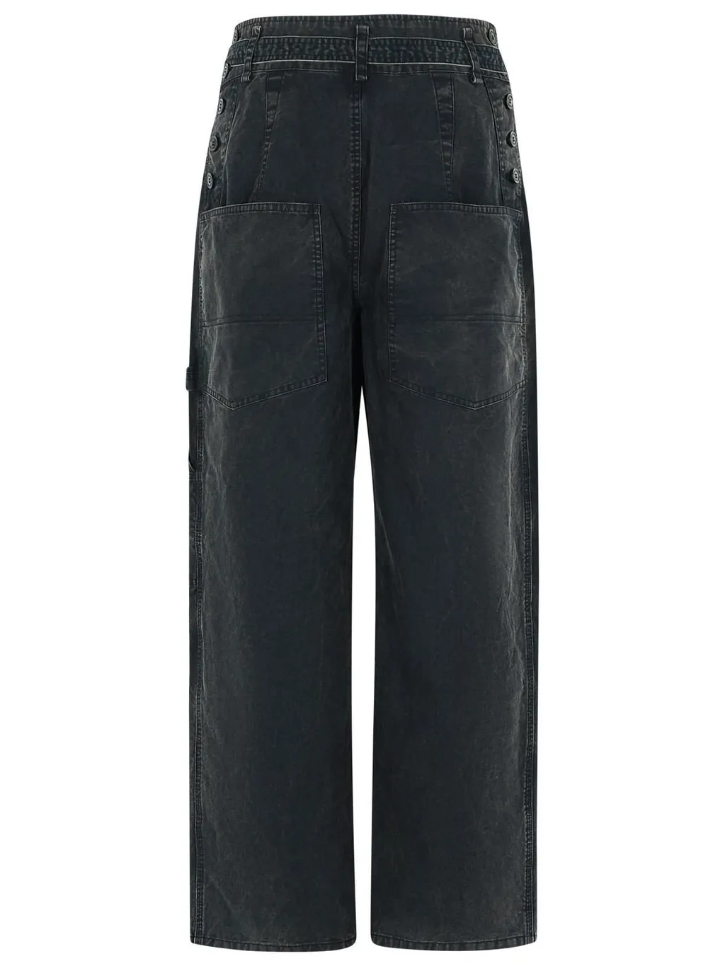 Wide-Leg Belted Cargo Pants