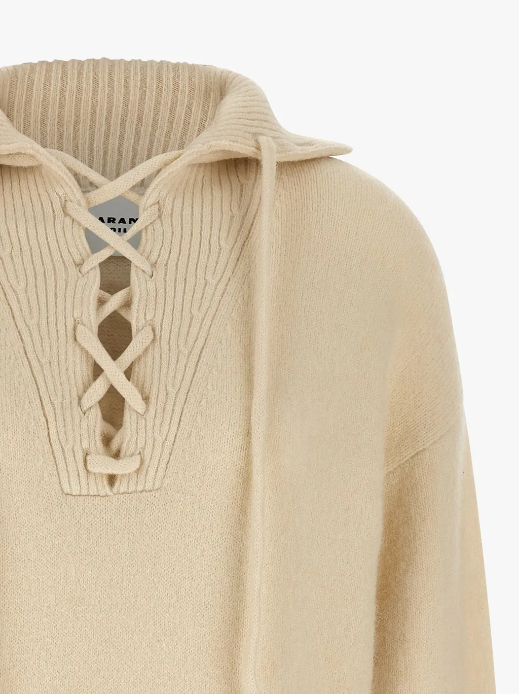 Lace-Up Knit Sweater
