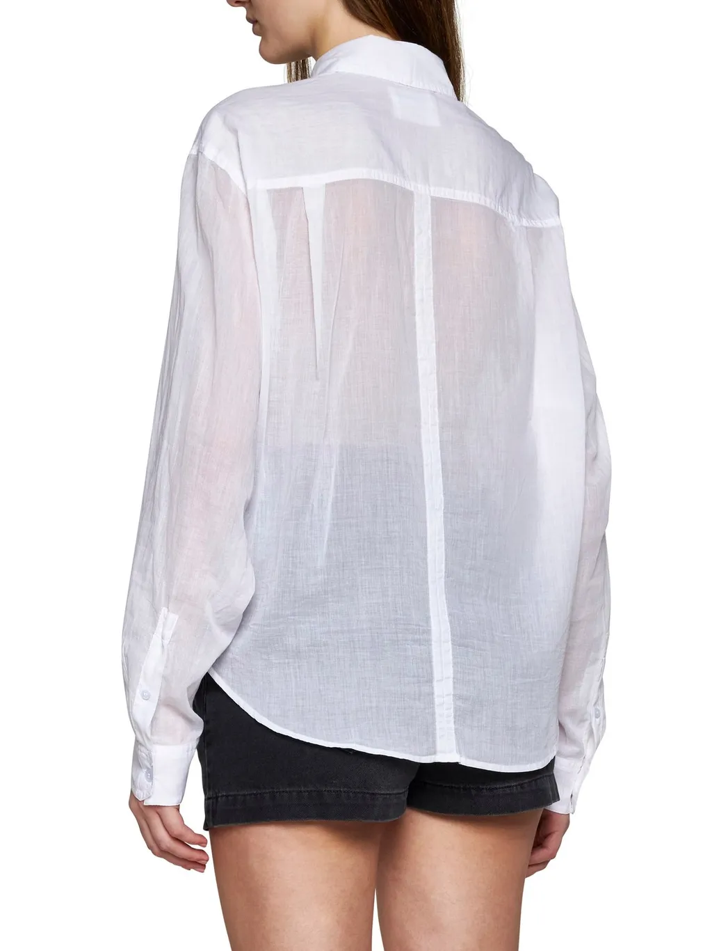 Cropped Tie-Front Shirt