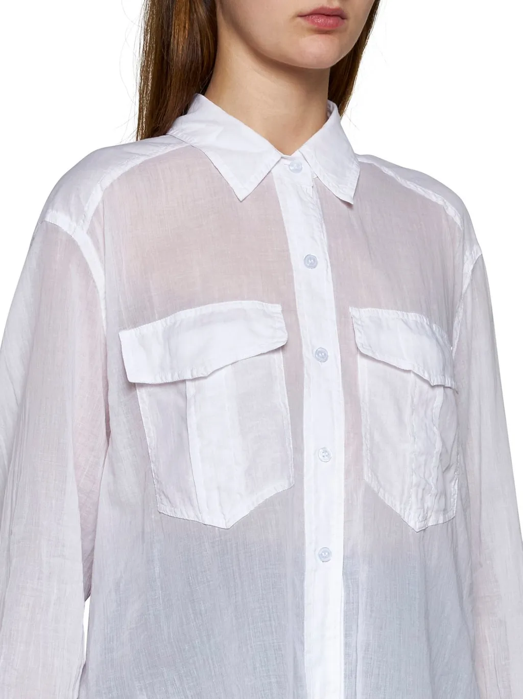Cropped Tie-Front Shirt