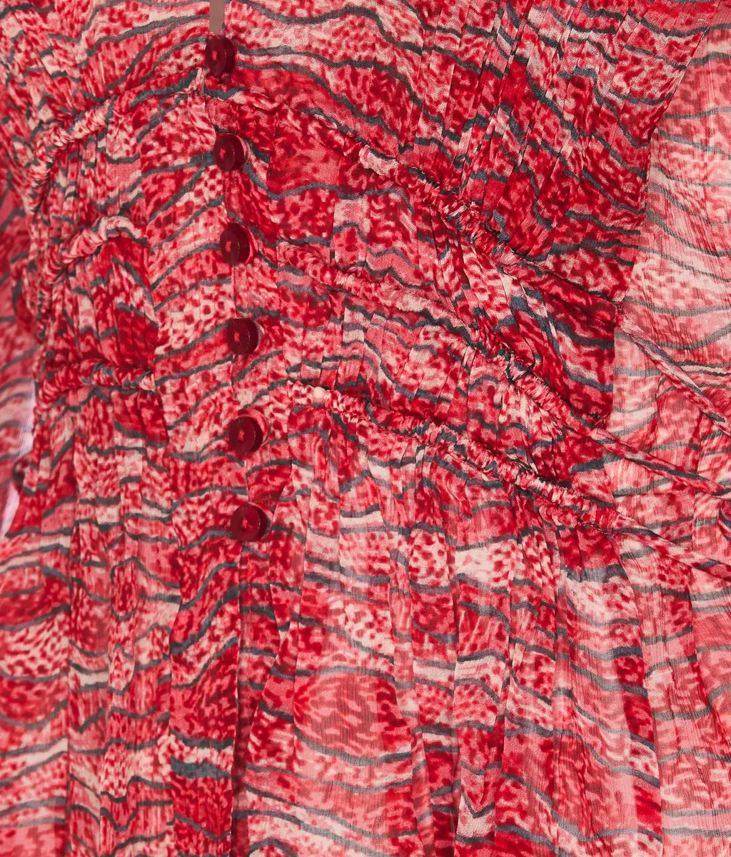 Printed Silk Crepe De Chine Blouse