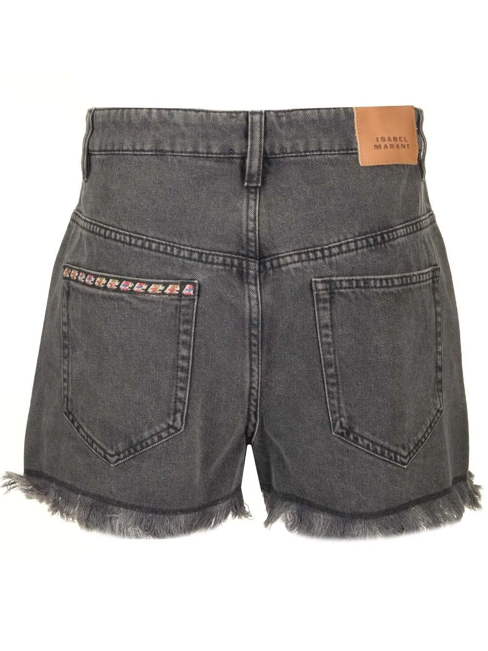 Denim Shorts With Embroidery