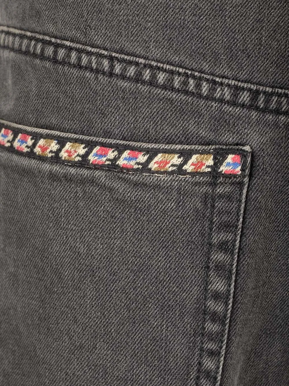 Denim Shorts With Embroidery