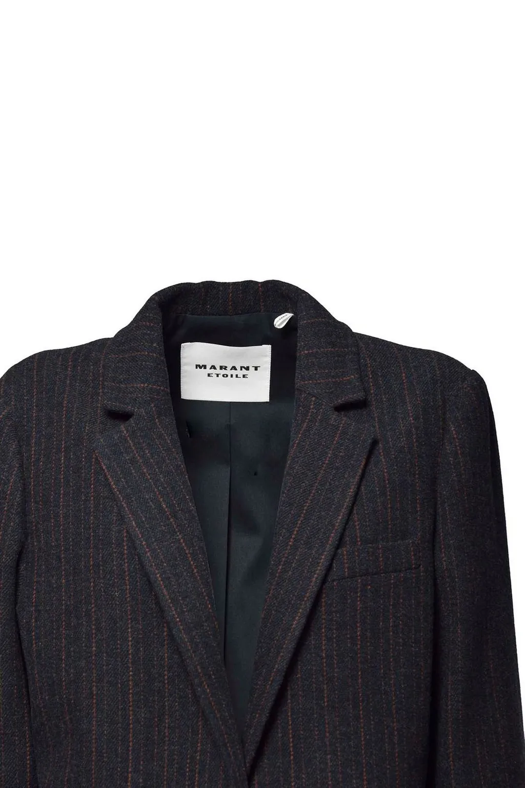 Single-Breasted Pinstripe Blazer