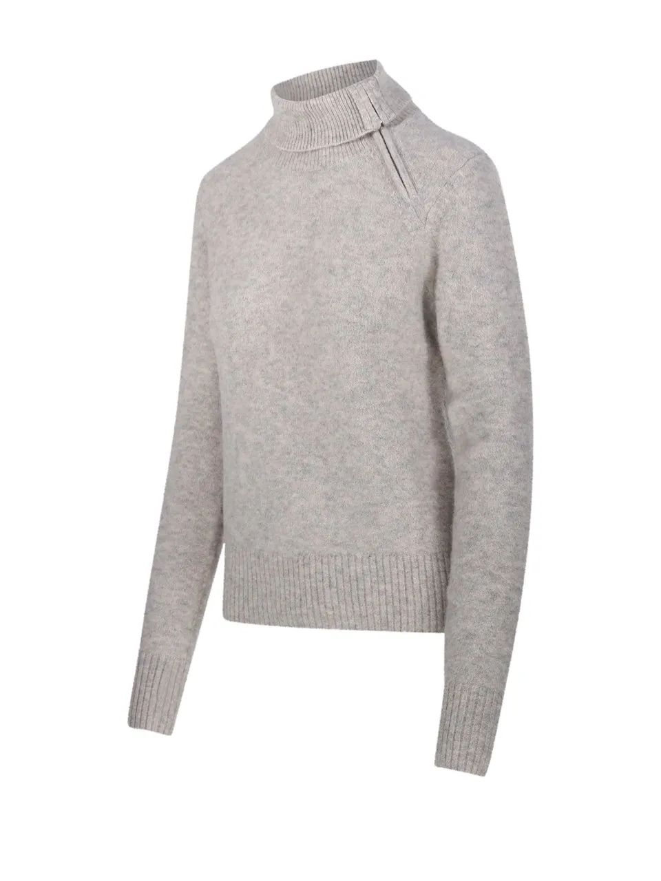 Turtleneck Sweater With Zipper Detail