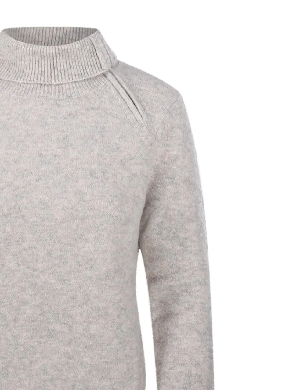 Turtleneck Sweater With Zipper Detail