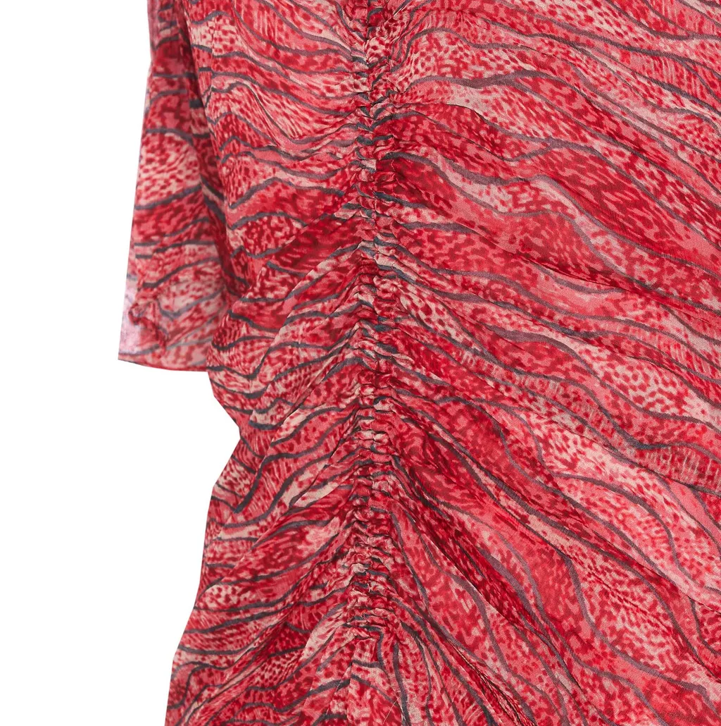 Ruched Asymmetric Dress