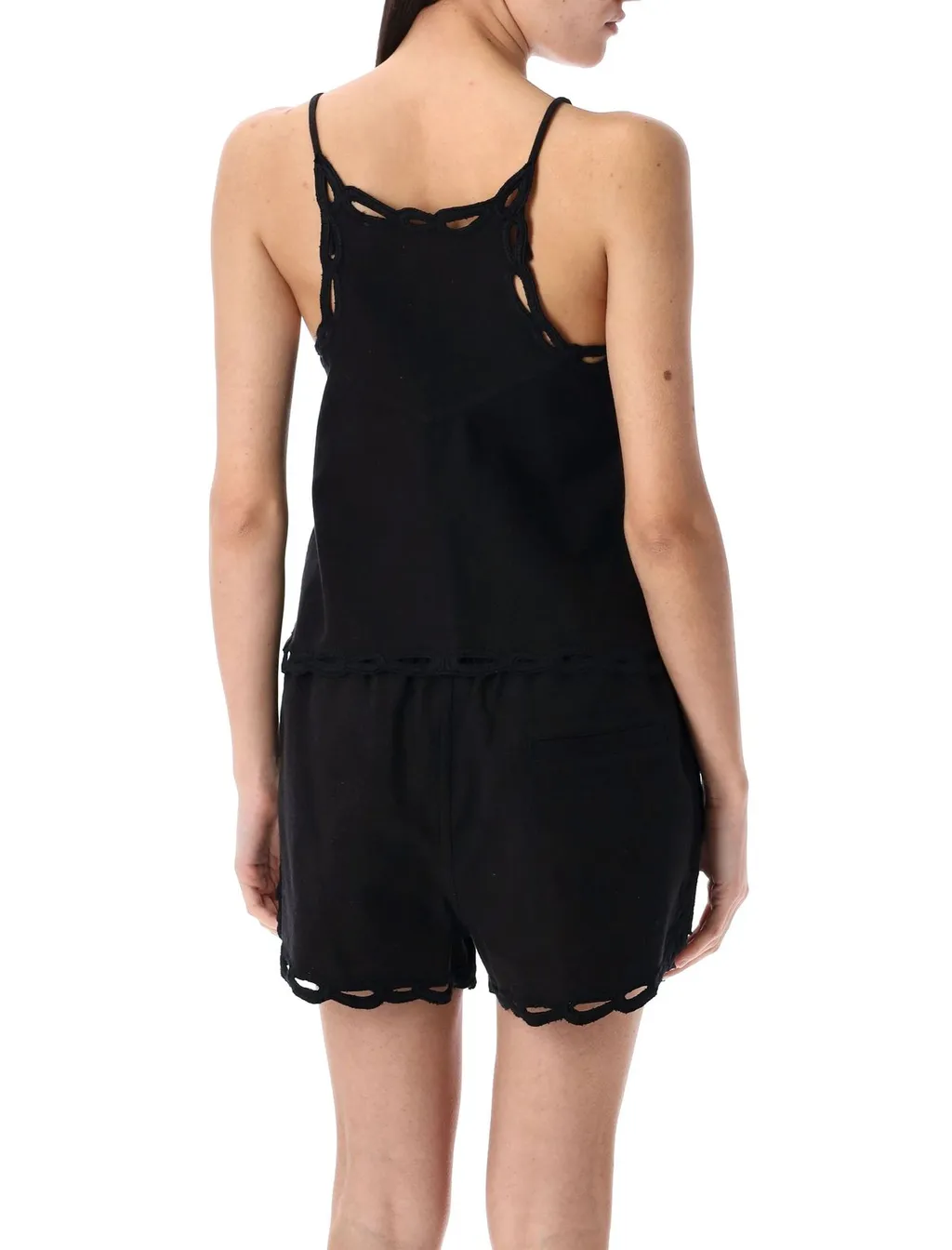 Scalloped Camisole And Shorts Set