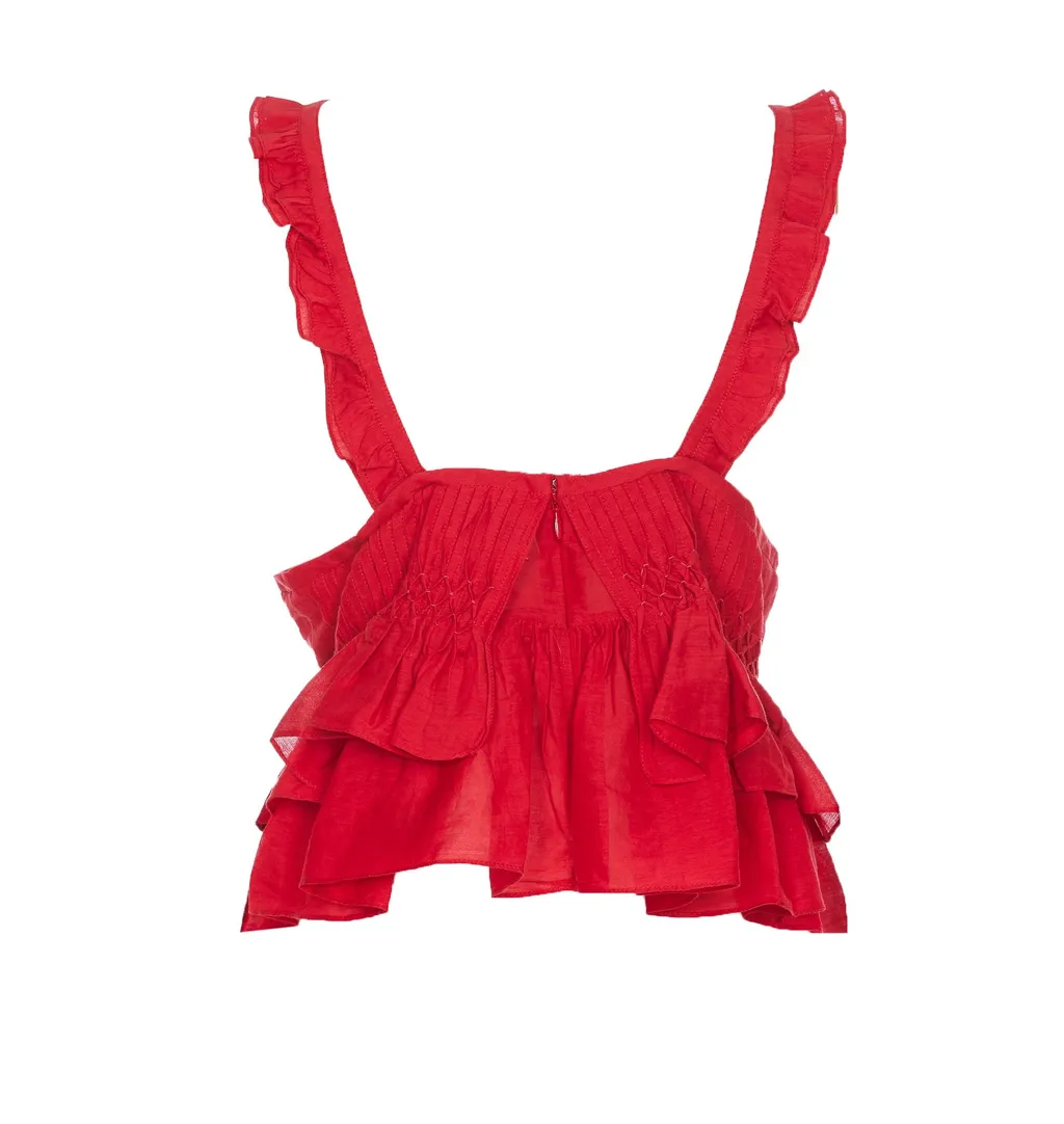 Tiered Ruffle Tube Top
