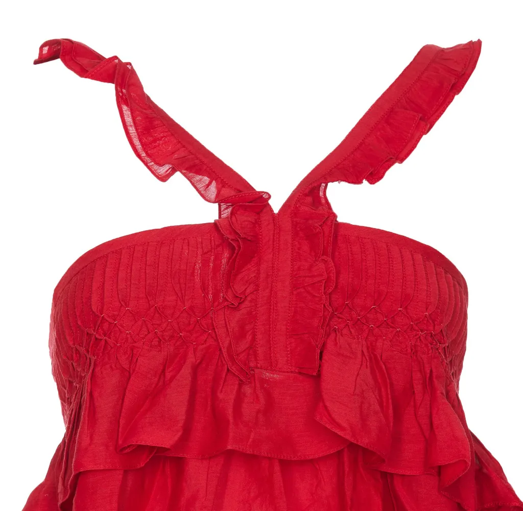 Tiered Ruffle Tube Top