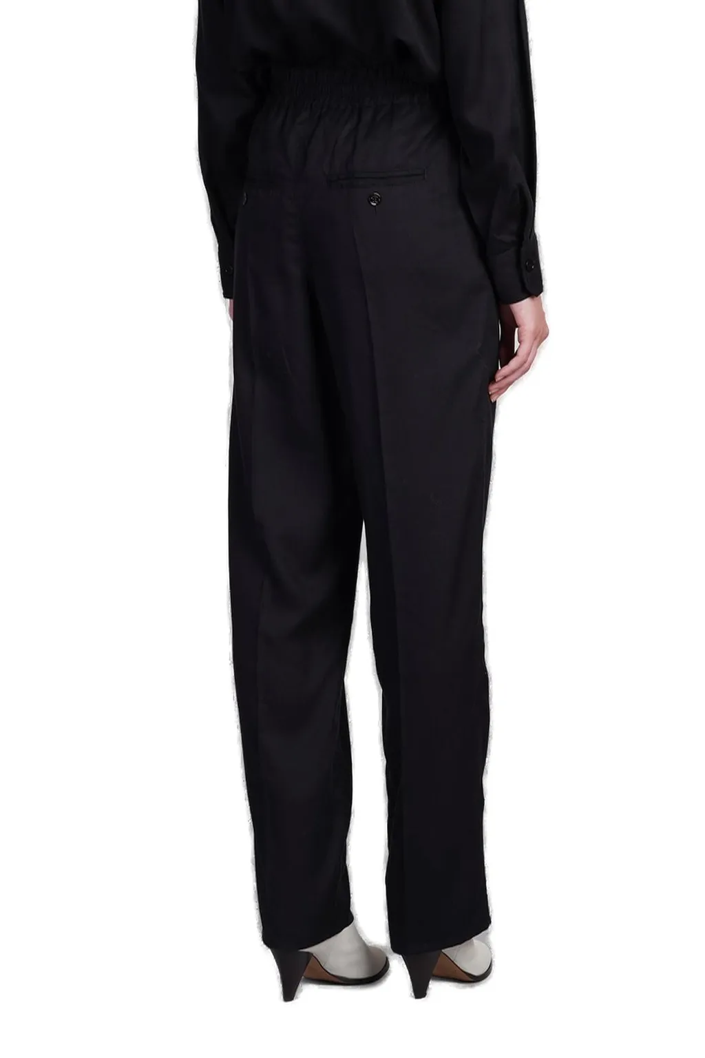 High-Waisted Pleated Trousers