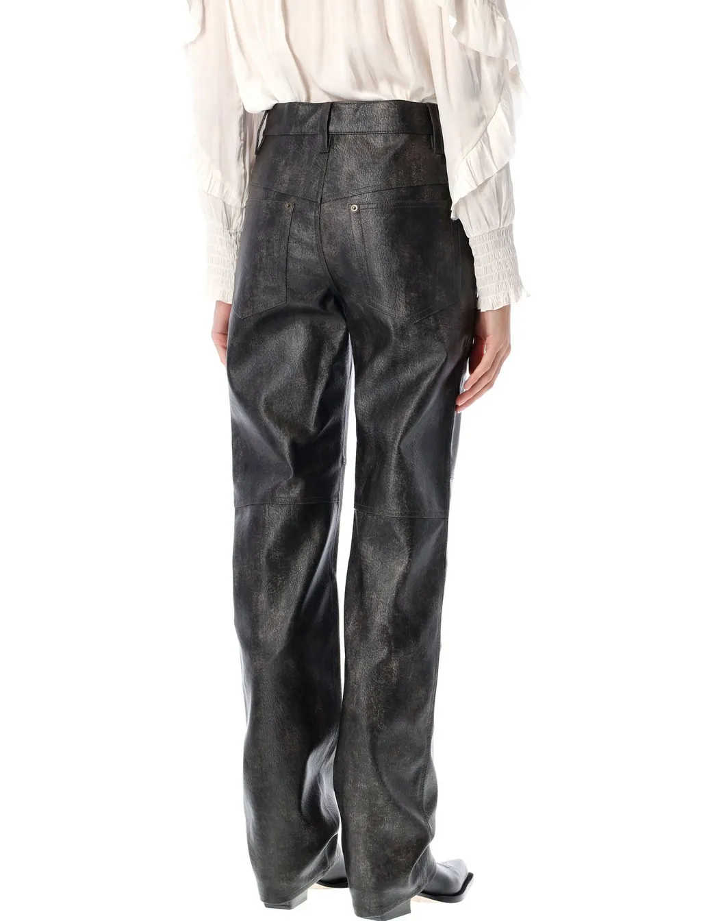High-Waisted Straight Leg Pants