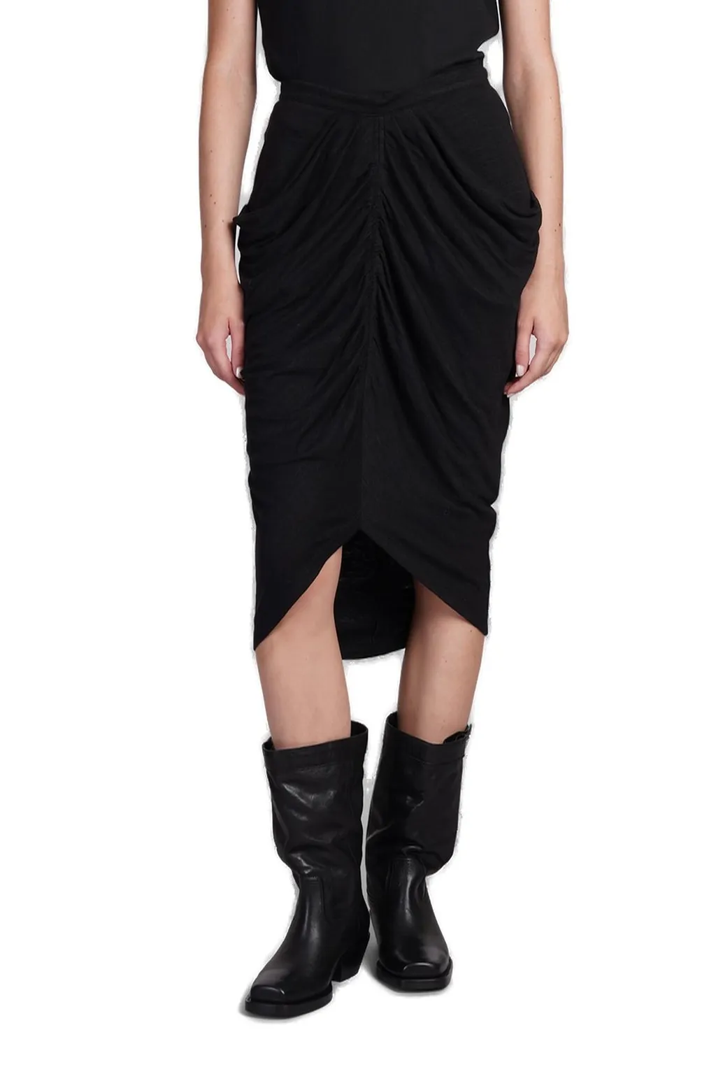 Ruched Midi Skirt