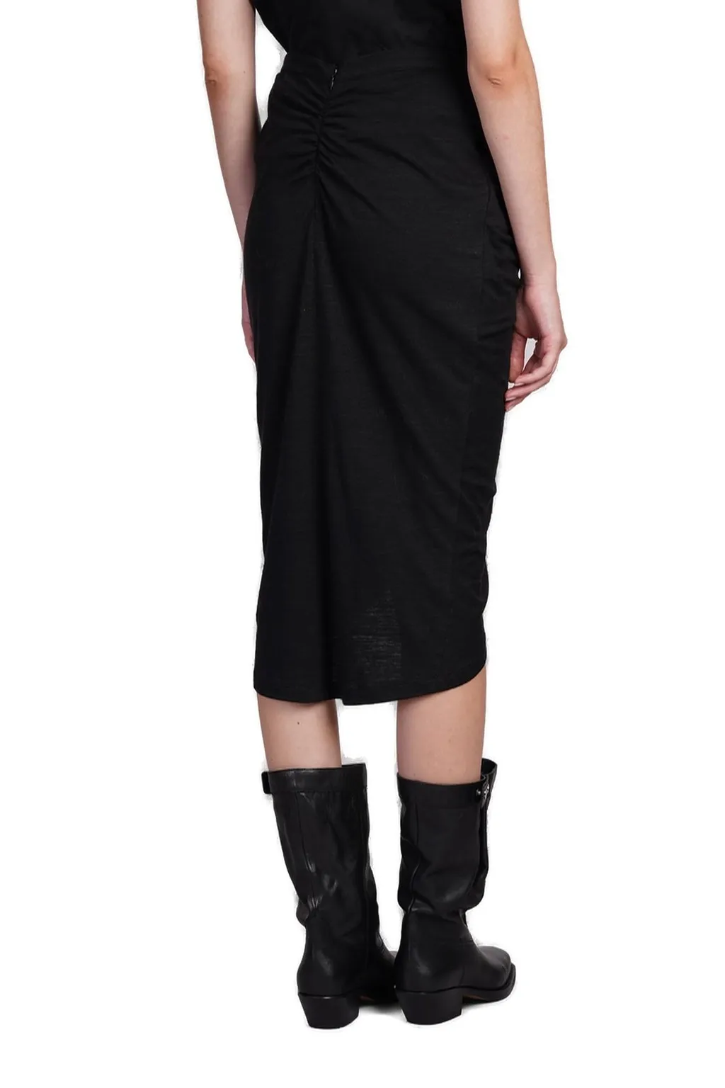Ruched Midi Skirt