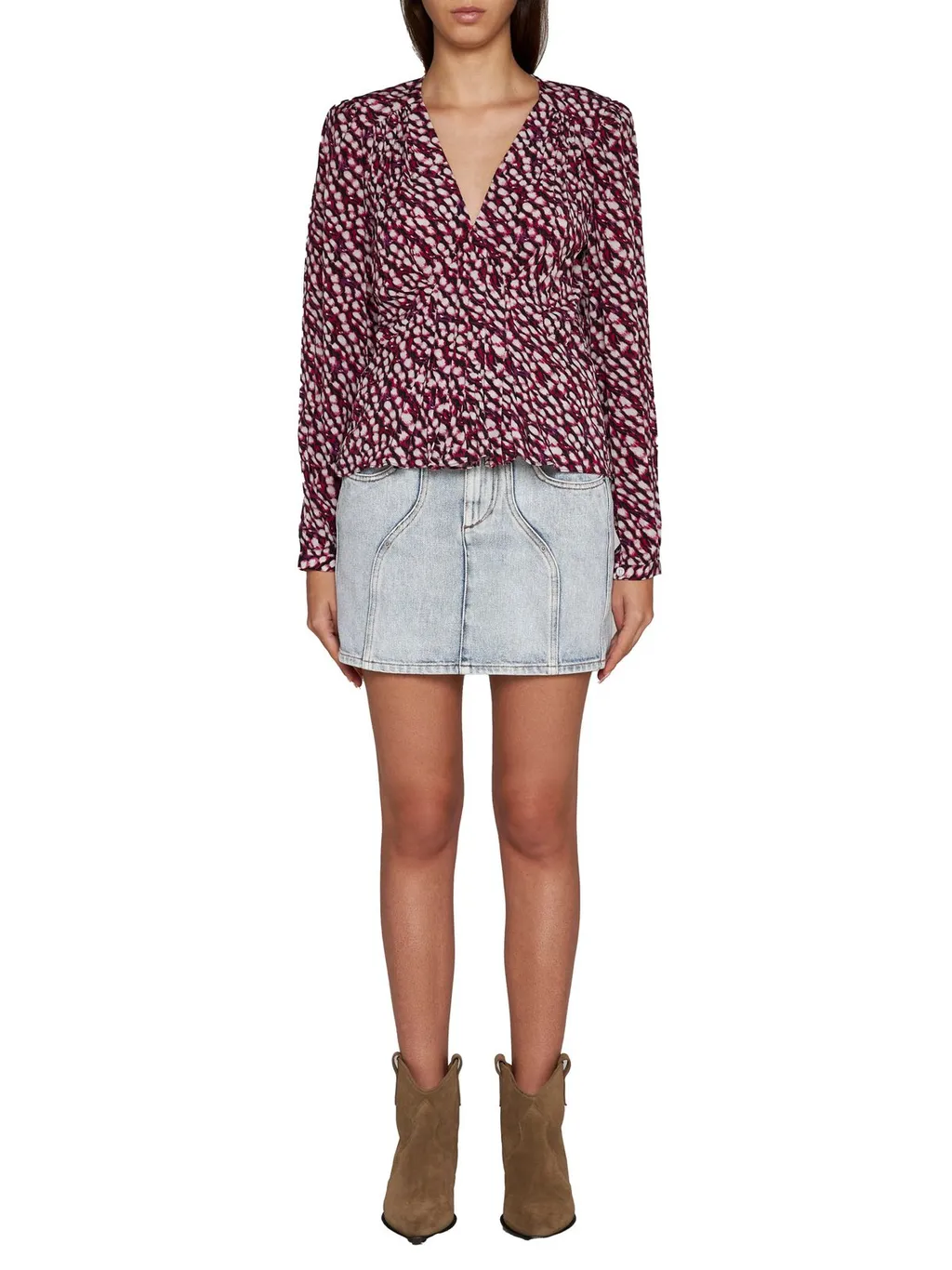 Printed Wrap Top