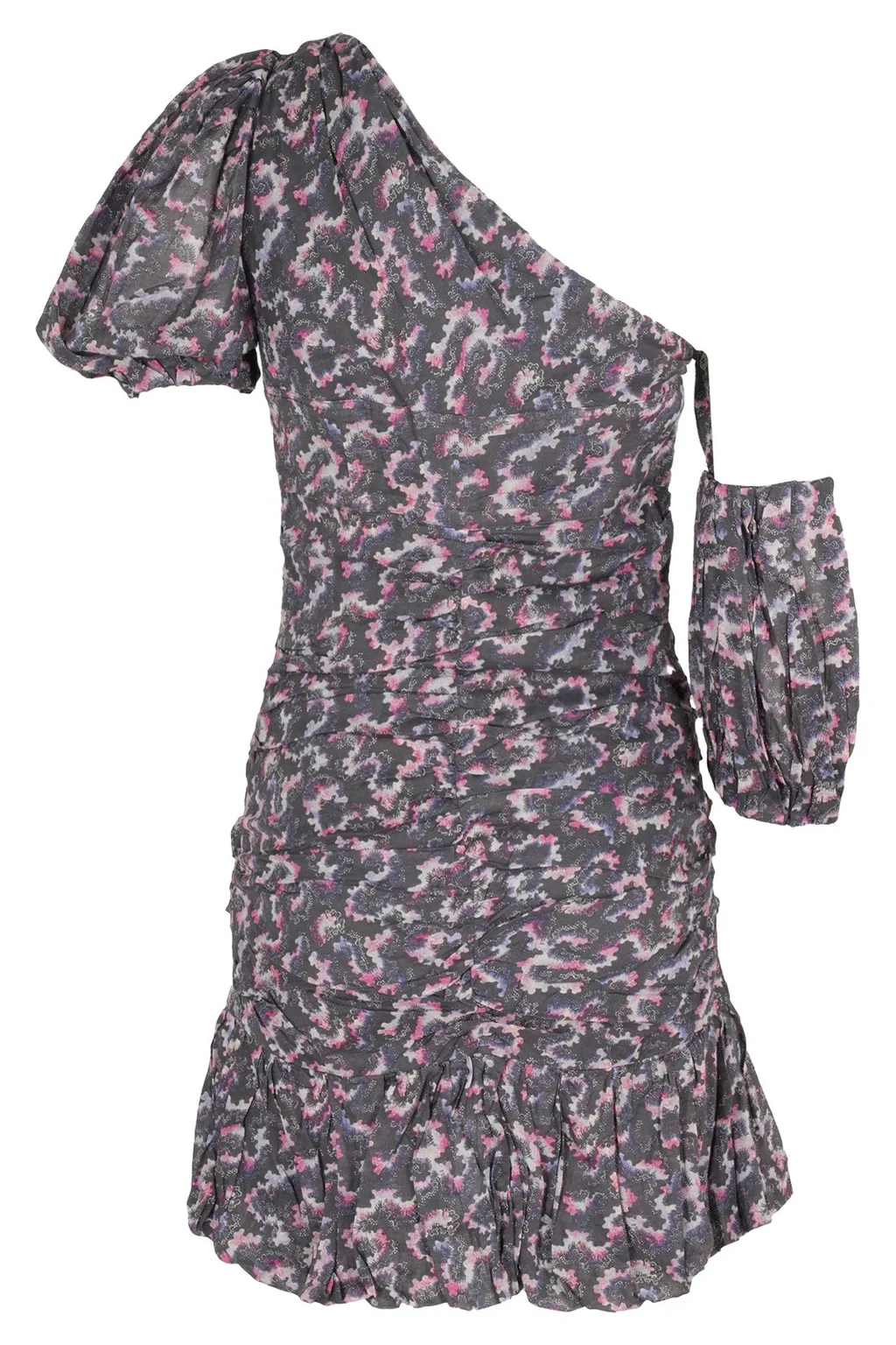 One-Shoulder Ruched Dress
