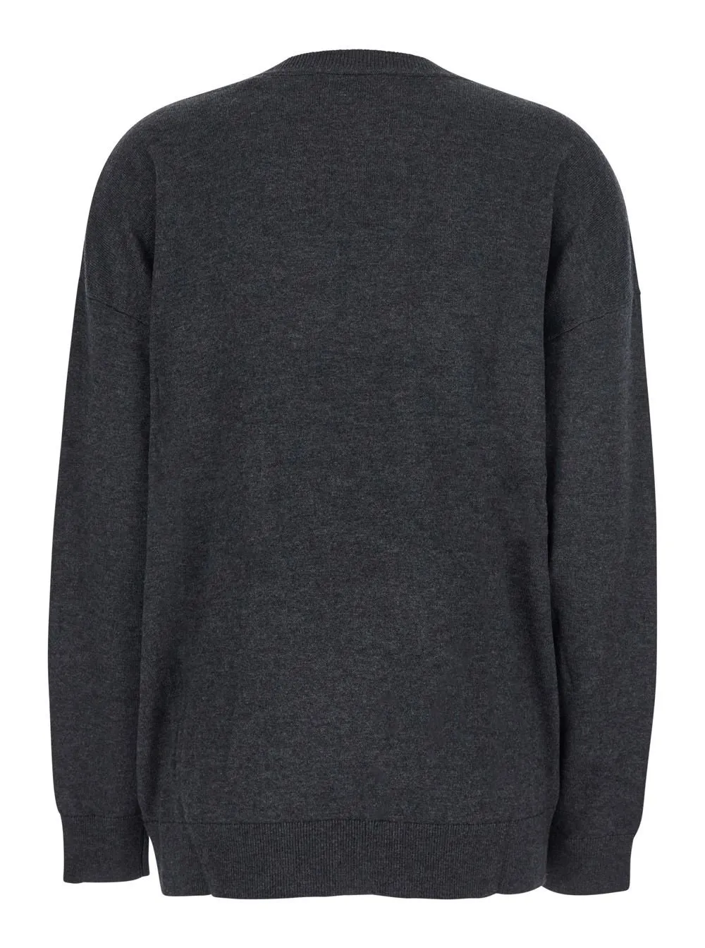 V-Neck Sweater With Draped Detail