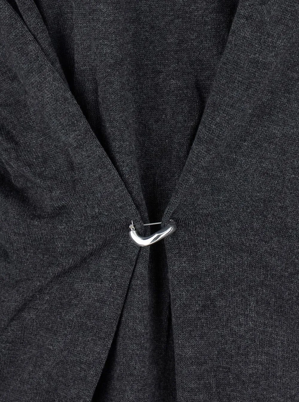 V-Neck Sweater With Draped Detail