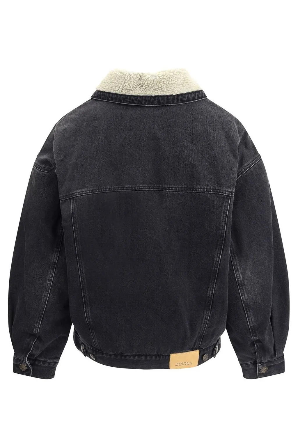 Denim Jacket With Shearling Collar
