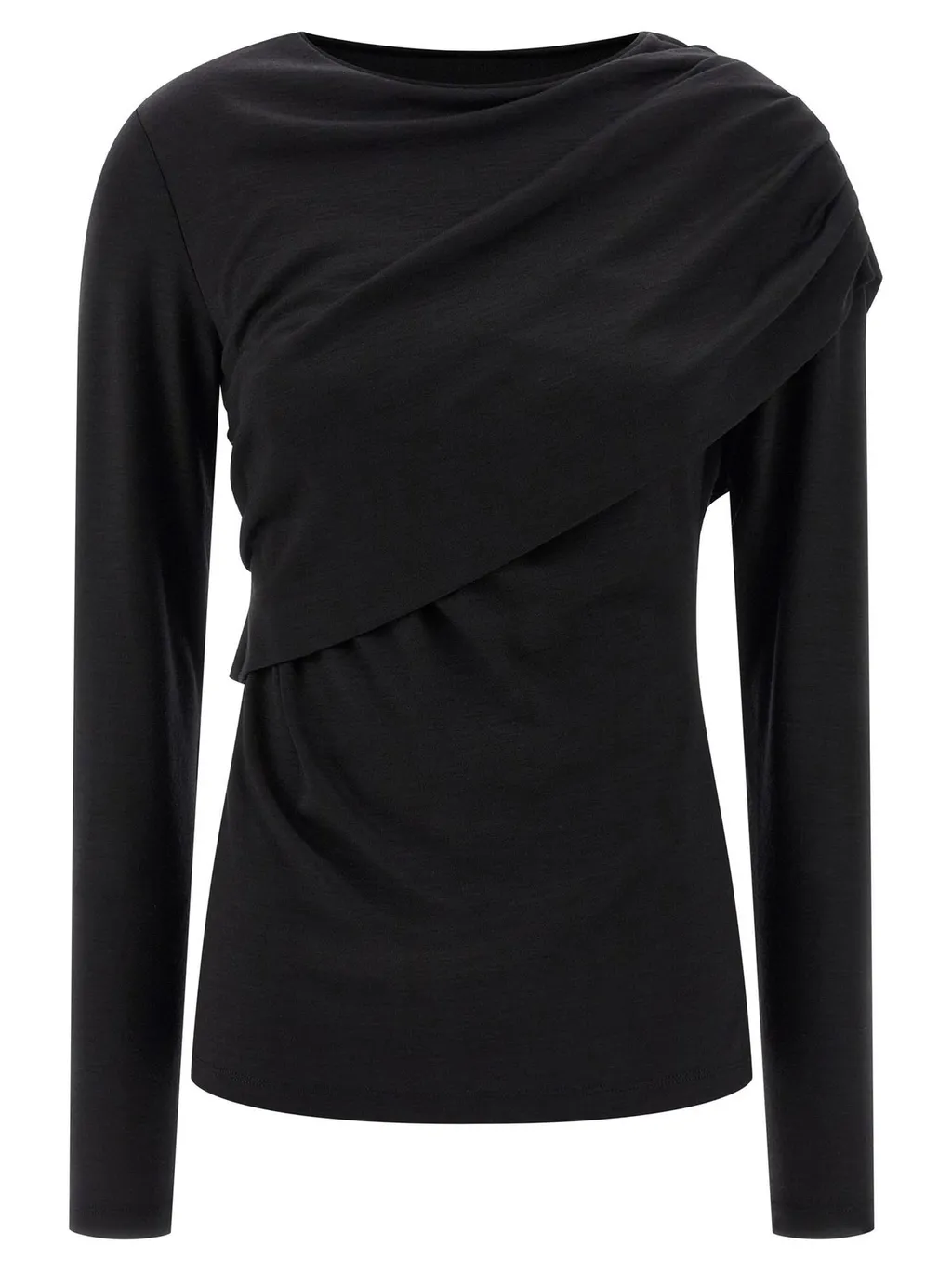 Draped Long Sleeve Top