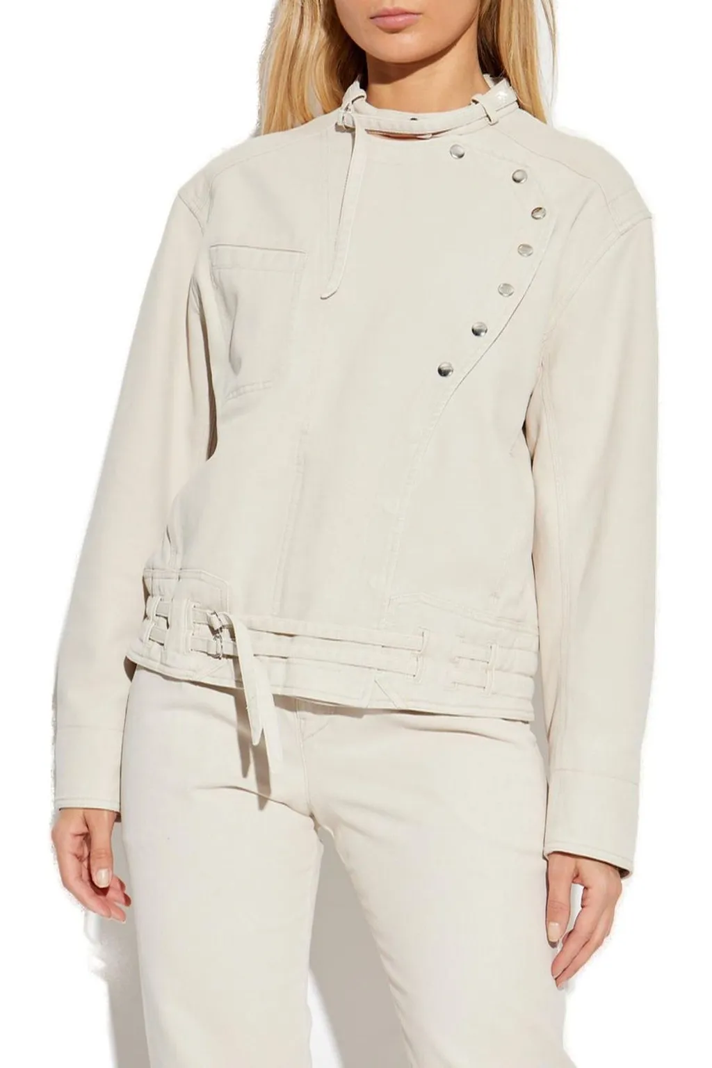 Asymmetric Button Jacket