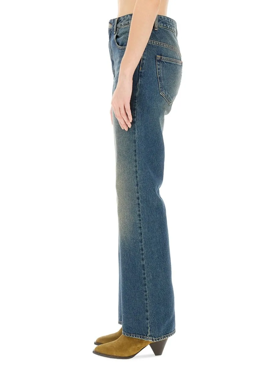 High-Waisted Flared Jeans
