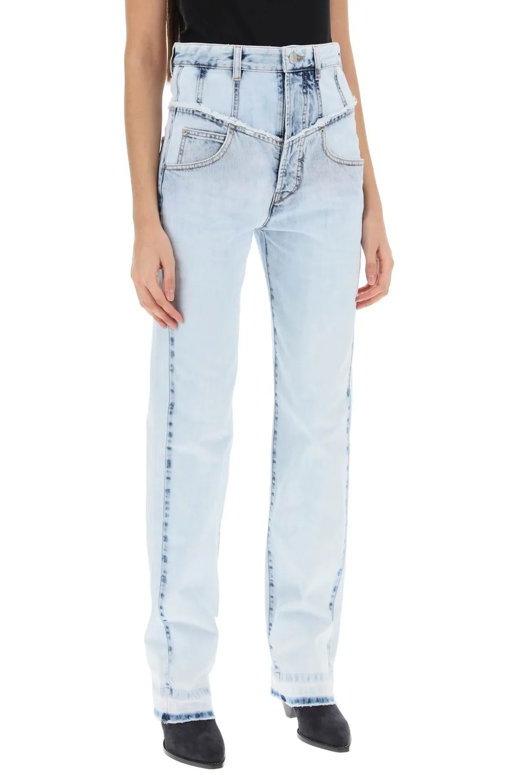 High-Waisted Wide-Leg Jeans