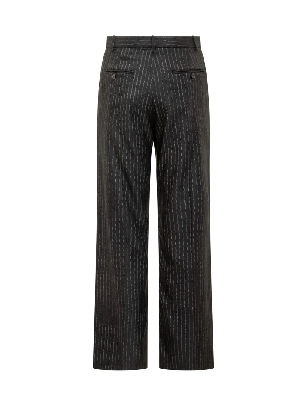 Pinstripe Wide-Leg Trousers