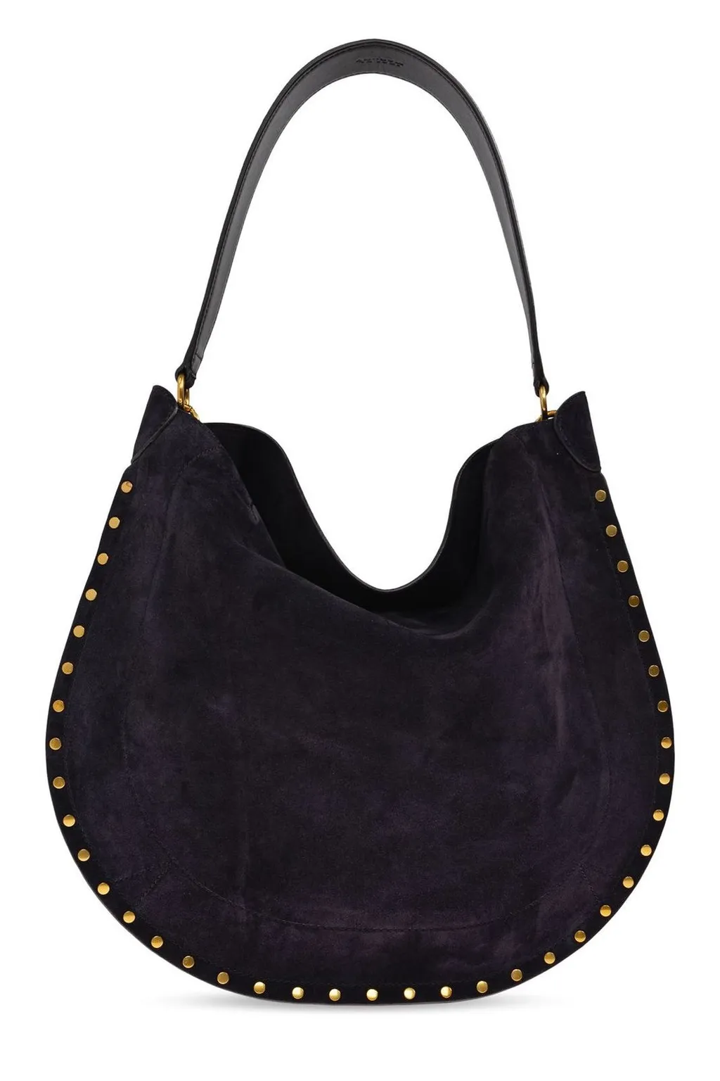 Studded Suede Hobo Bag