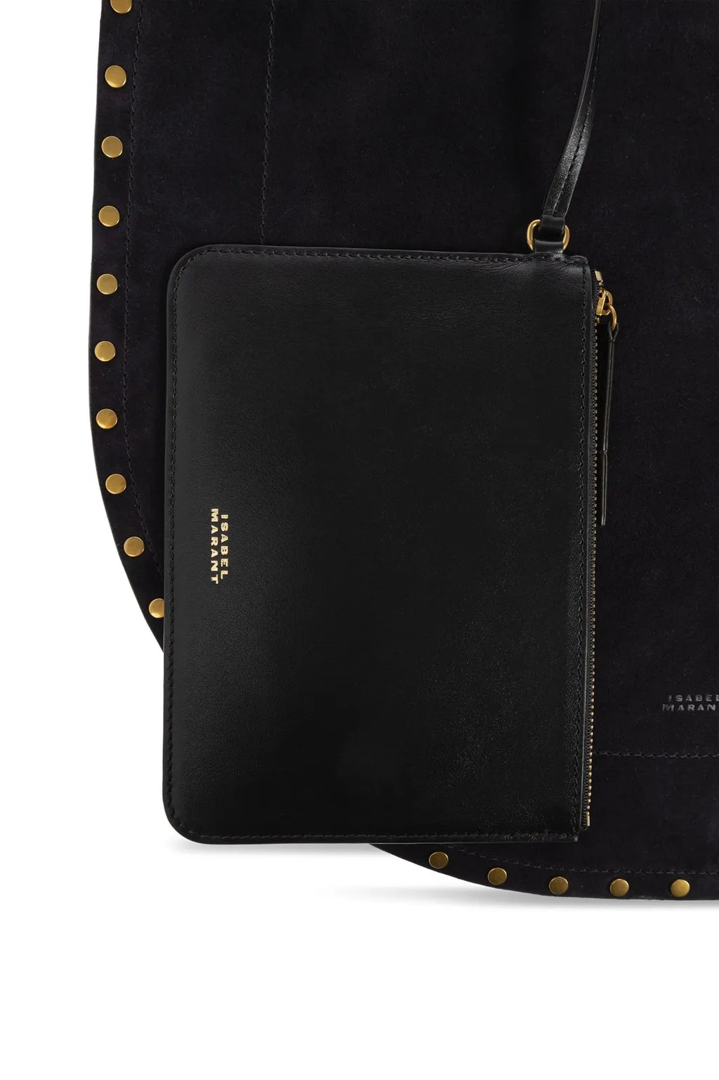 Studded Suede Hobo Bag