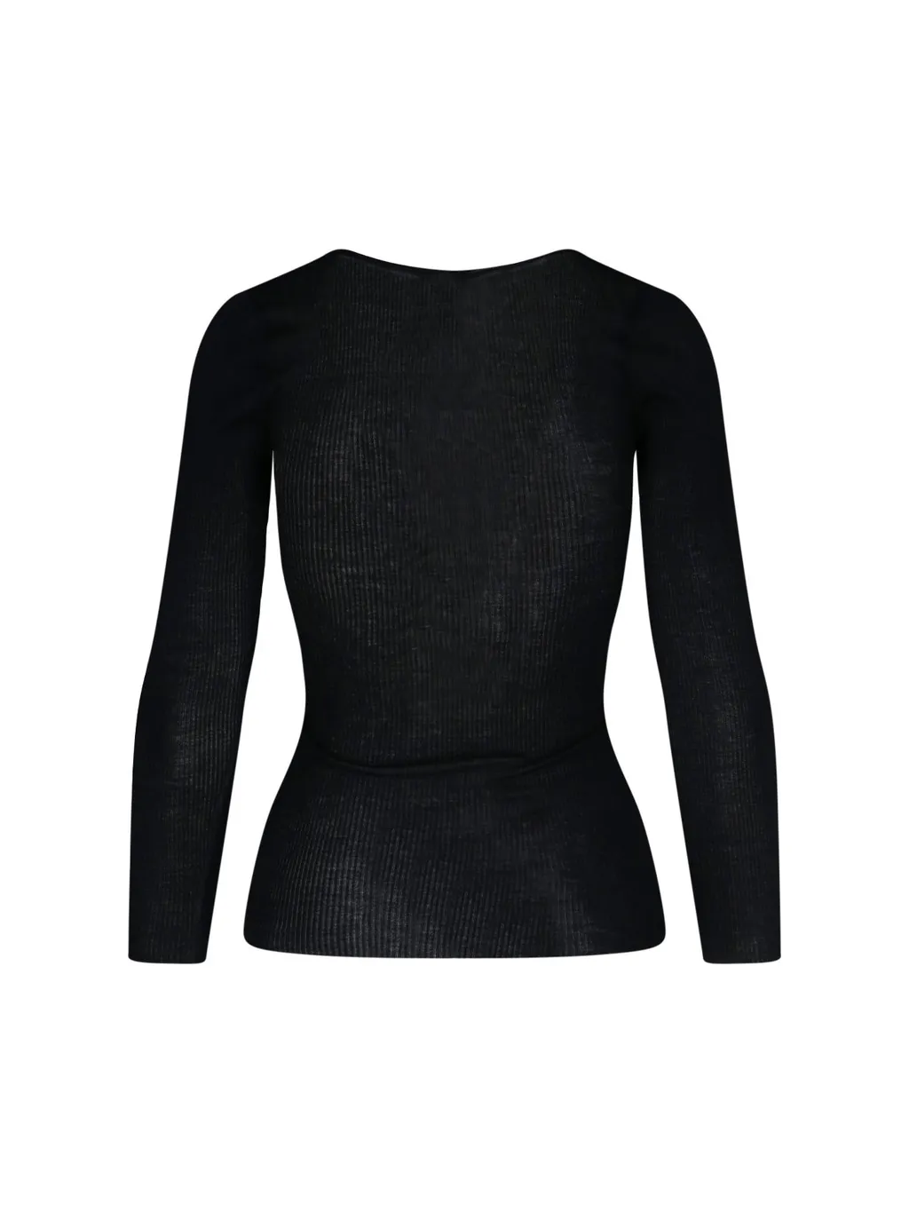 Ribbed Henley Long Sleeve Top