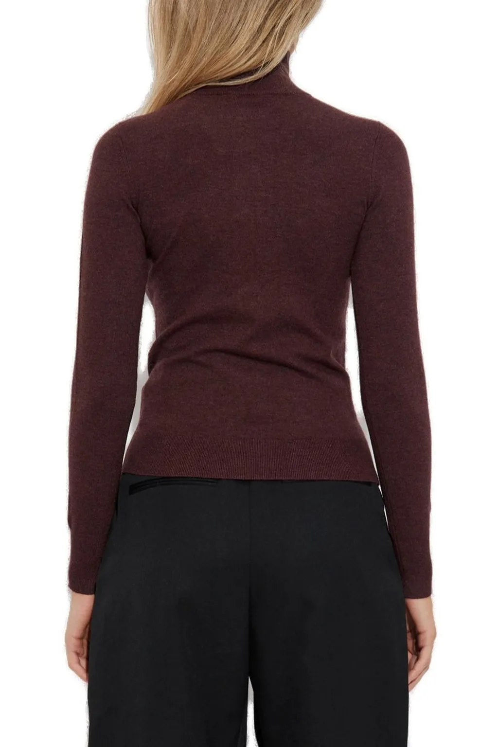 Zip-Up Turtleneck Sweater