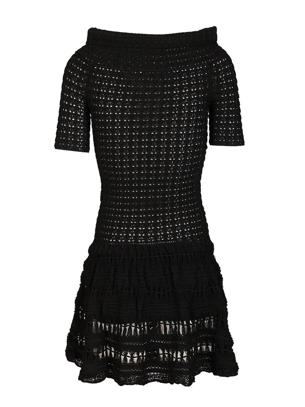 Crocheted Off-The-Shoulder Dress