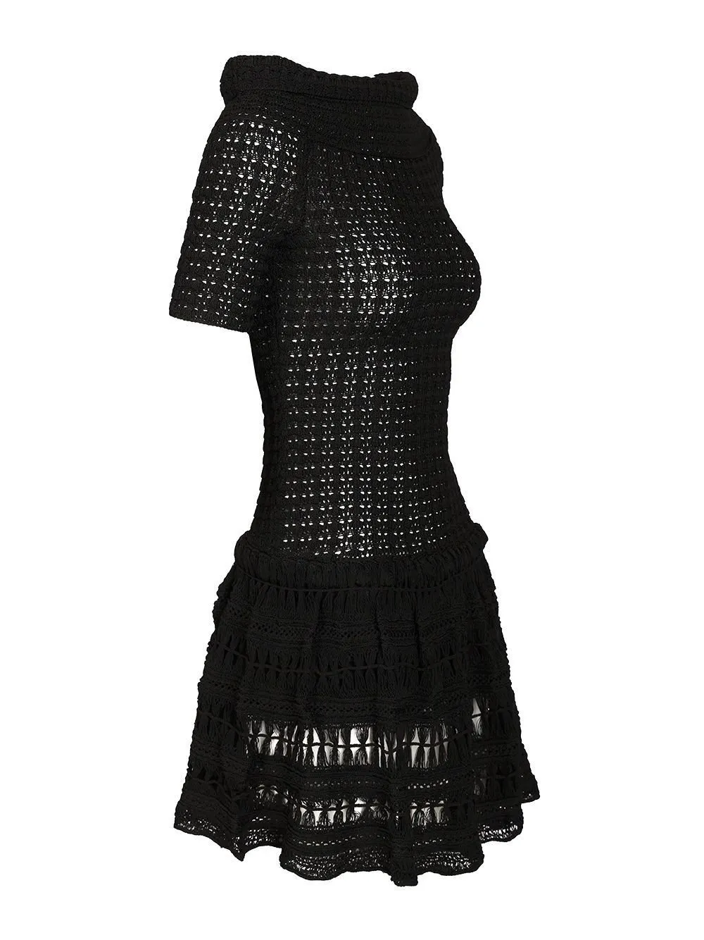 Crocheted Off-The-Shoulder Dress