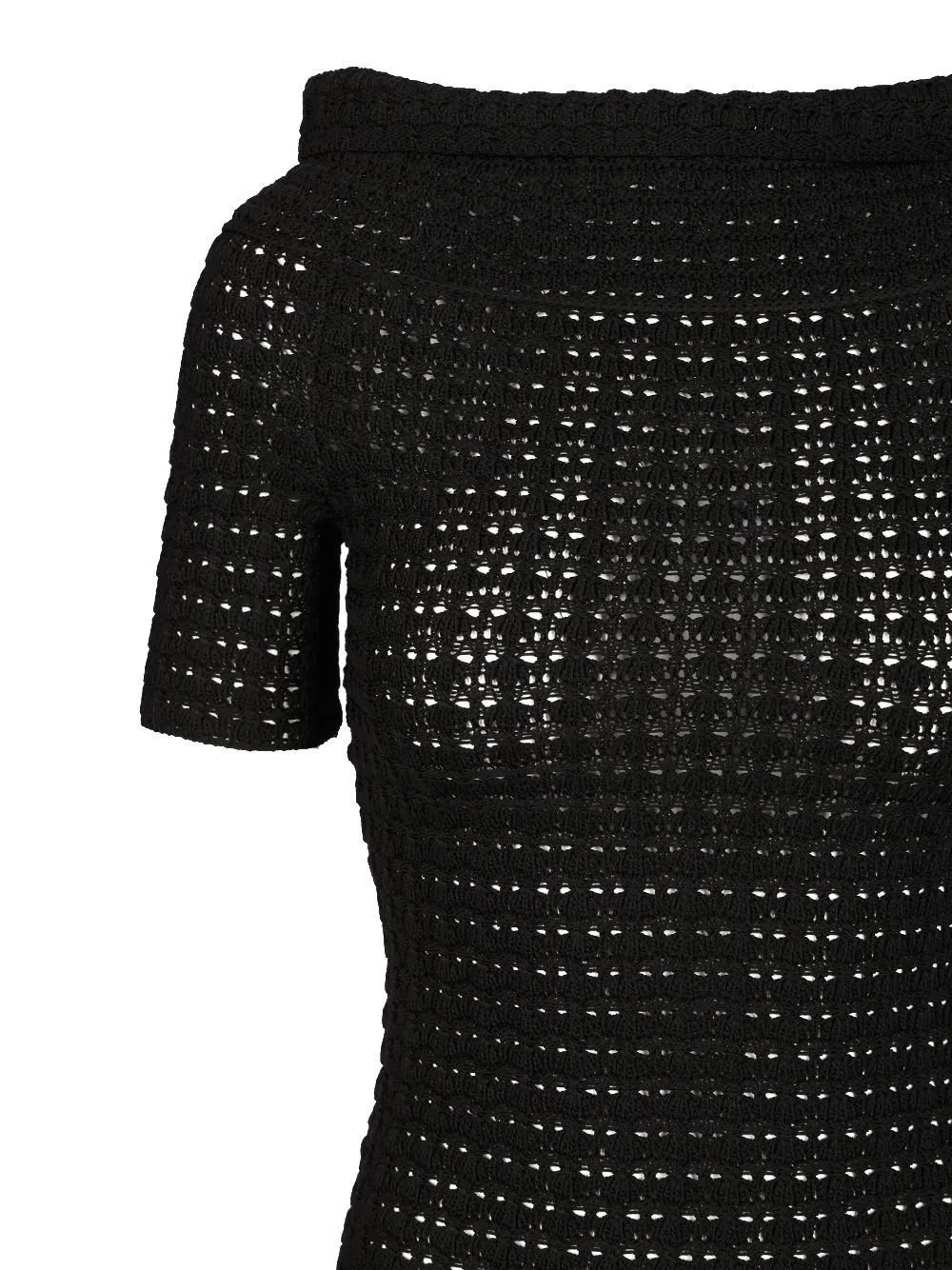 Crocheted Off-The-Shoulder Dress